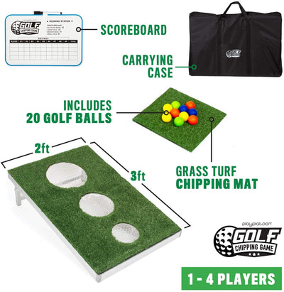 Play Platoon Golf Cornhole Chipping Game for Adults and Kids - Great Putting Practice Golfer Gift