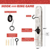 Play Platoon Hook and Ring Game with Bottle Opener and Magnetic Cap Catch - Ring Toss Game for Adults, Rustic White Wood