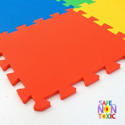 Extra-Thick 36 Piece Children Play & Exercise Mat - Comfortable, Cushiony Non-Toxic Foam Floor Puzzle Mat