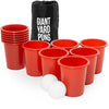 Play Platoon Giant Yard Pong Set - 12 Buckets & 2 Balls for Lawn Beer Pong Game