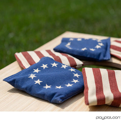 Play Platoon Cornhole Bags: Betsy Ross Vintage Flag