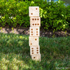 Play Platoon Lawn Dice with Scoreboard - Giant Wooden Yard Dice Outdoor Game