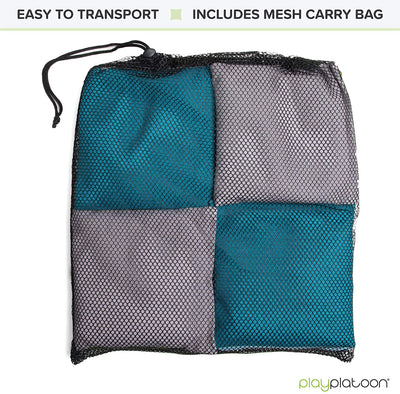 Play Platoon Cornhole Bags: Teal / Gray