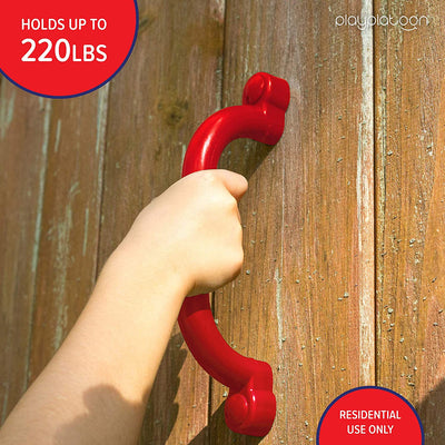 Playground Safety Handles, 2 Pack, Red Grab Handle Bars for Jungle Gym