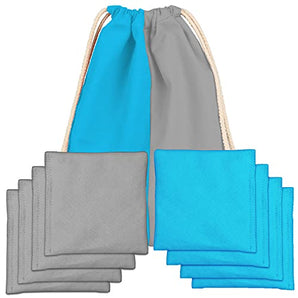 Light Blue + Gray Premium Cornhole Bags