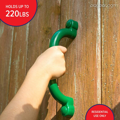Playground Safety Handles, 2 Pack, Green Grab Handle Bars for Jungle Gym