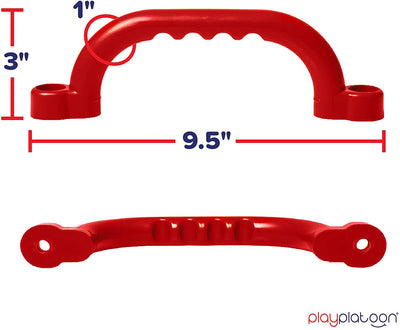 Playground Safety Handles, 2 Pack, Red Grab Handle Bars for Jungle Gym