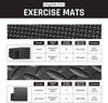 Play Platoon Gym Flooring Exercise Mats - Black Interlocking Workout Mats for Home Gym Floor, 1/2 Inch Thick Tiles, 24 square foot