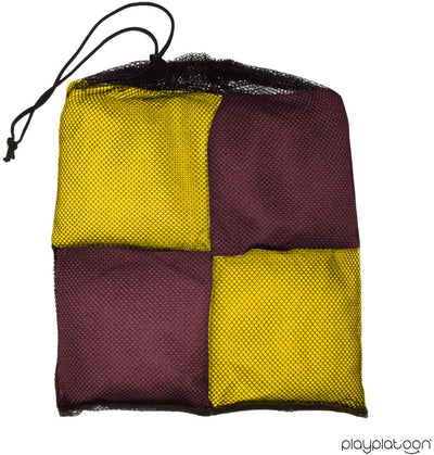 Play Platoon Cornhole Bags: Burgundy / Yellow