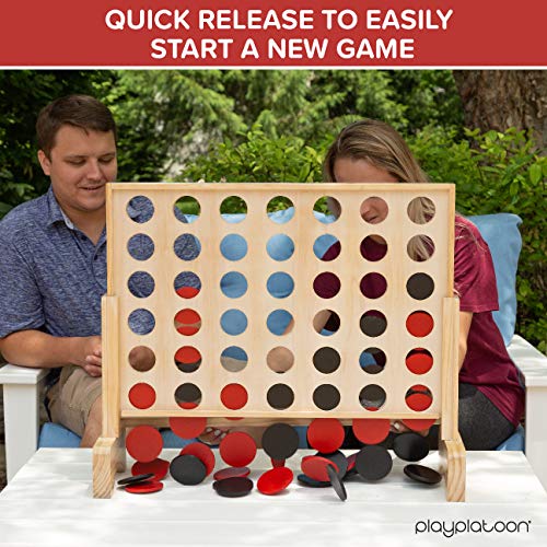 Drop 4 Fun Giant Drop Four (Natural Finish) – Play Platoon