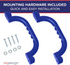 Playground Safety Handles, 2 Pack, Blue Grab Handle Bars for Jungle Gym