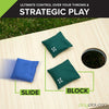 Play Platoon Professional Series Cornhole Bags: Blue / Hunter Green