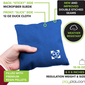 Blue + Hunter Green Professional Cornhole Bags