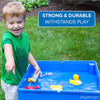 Play Platoon Kids Activity Table Set - 5 in 1 with Storage - Includes 25 Ex-Large Blocks - Primary Colors